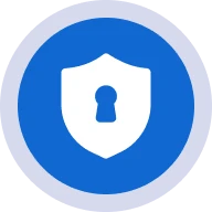 Security shield icon with keyhole
