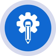 Gear and pencil icon design