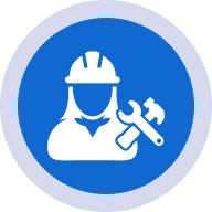 Woman with hard hat symbol