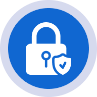 Lock and shield graphic