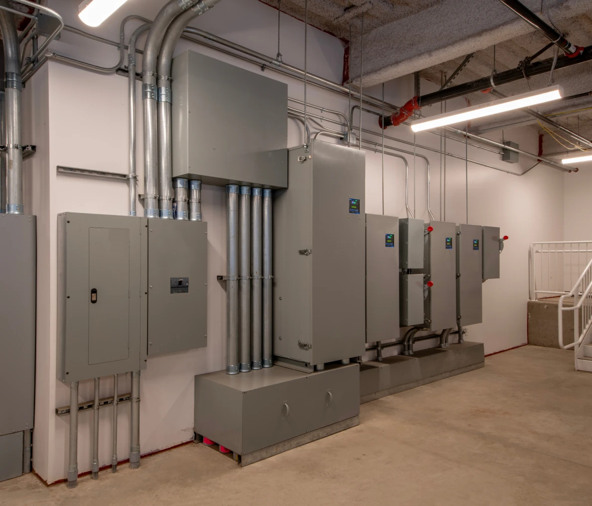 Utility room with electrical equipment